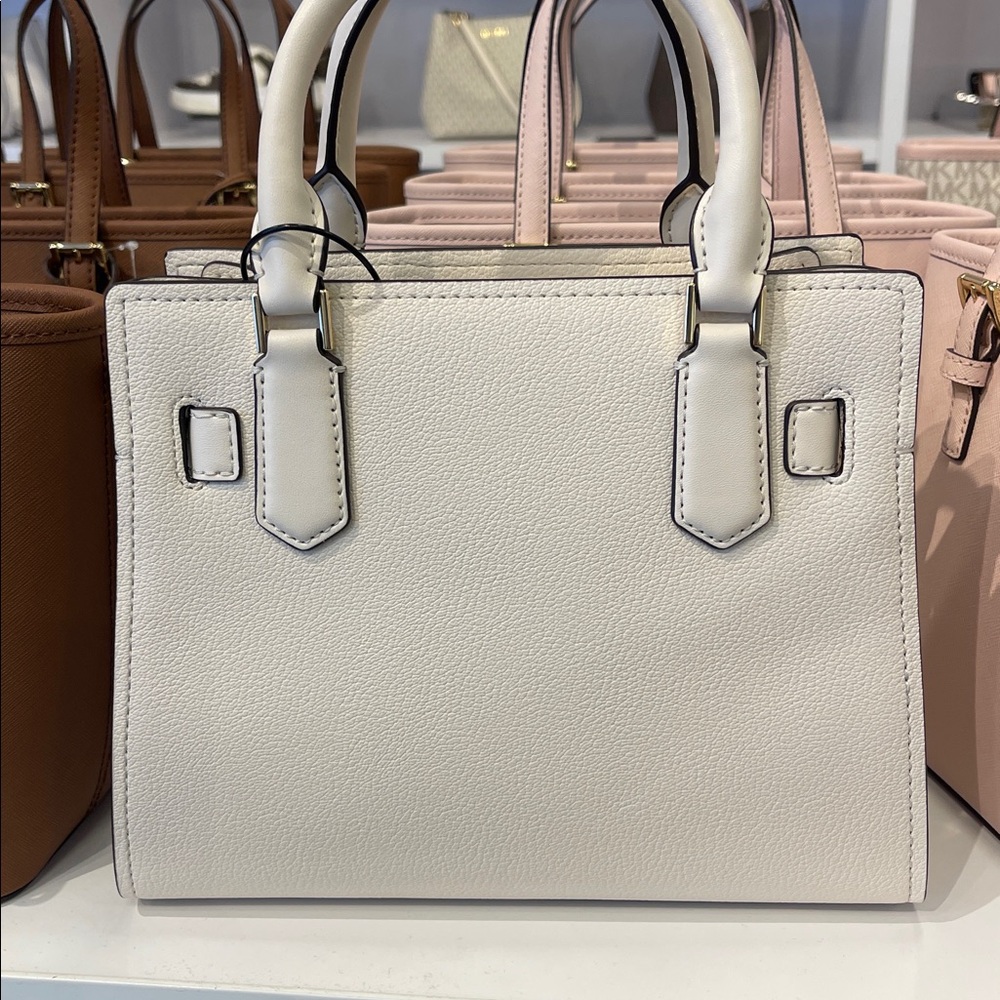 MICHAEL KORS Hamilton Sm Patchwork and Snake Embossed Satchel Crossbody
Natural - Picture 7 of 16